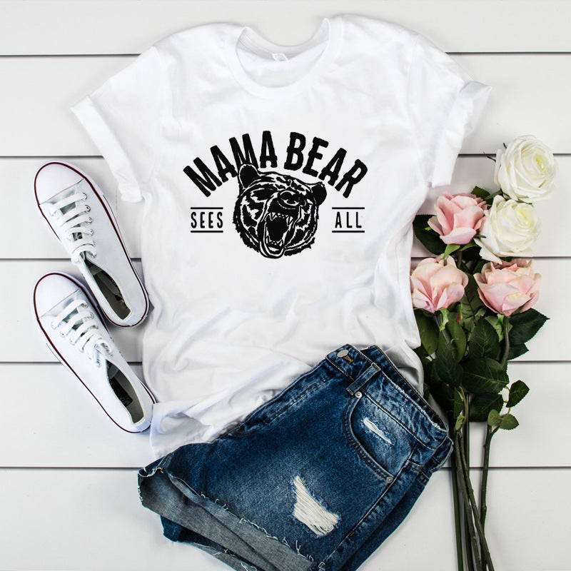 Mama Mom Letter Print T-shirt Short Sleeve Top photo 2