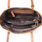 Simple First Layer Cowhide Tote Bag Retro Shoulder photo 4