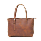 Simple First Layer Cowhide Tote Bag Retro Shoulder photo 2
