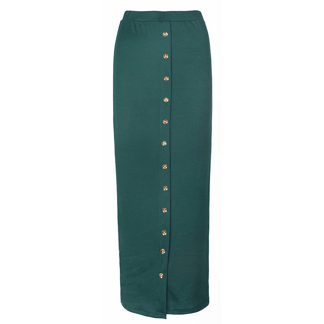 Half-length Skirt Muslim Button Pencil variant CJNS103848701AZ|CJNS103848702BY|CJNS103848703CX