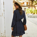 Autumn Long Sleeve Polka Dot Dress photo 1