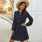 Autumn Long Sleeve Polka Dot Dress variant CJNS103851301AZ|CJNS103851302BY|CJNS103851303CX|CJNS103851304DW