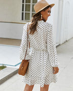 Autumn Long Sleeve Polka Dot Dress photo 5