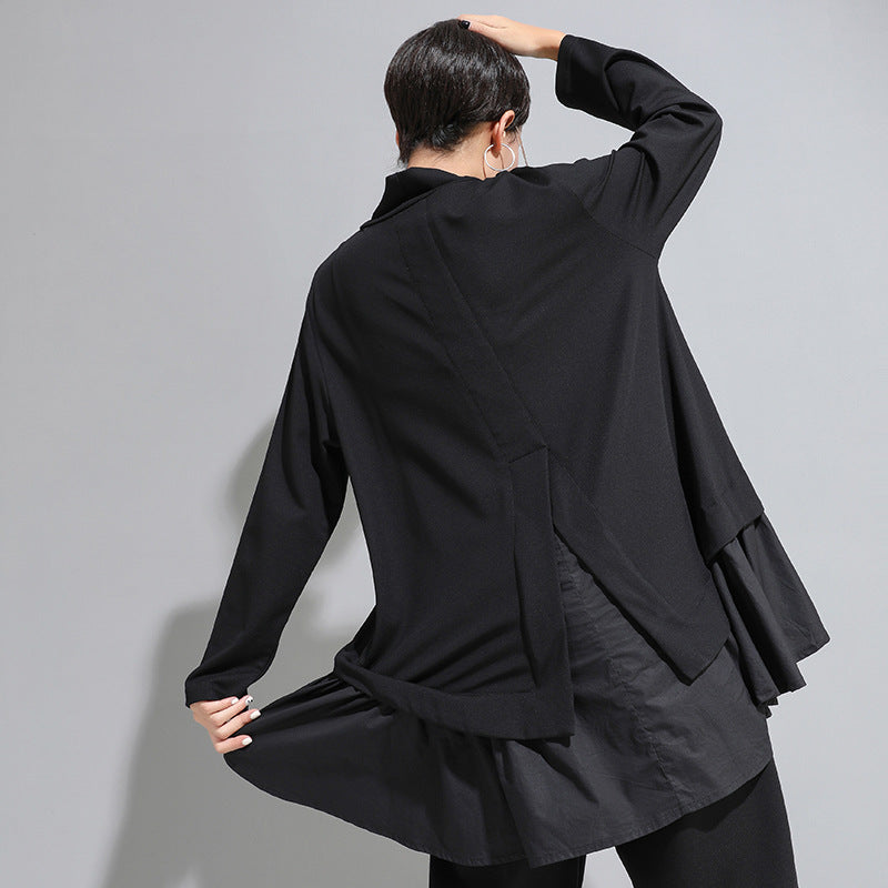 Dark Cold Ruffled Baby Shirt Long Sleeves photo 5