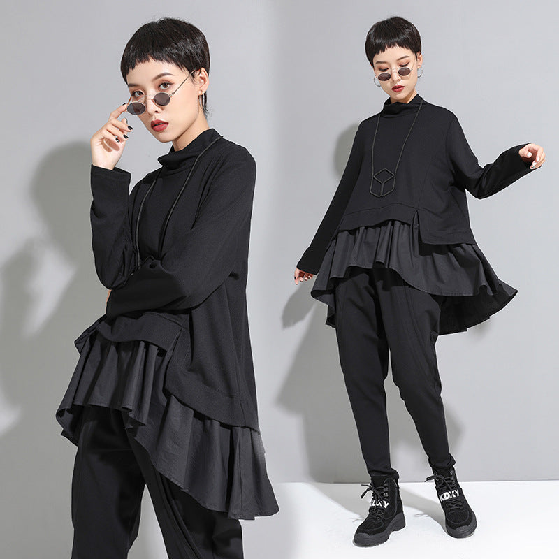 Dark Cold Ruffled Baby Shirt Long Sleeves photo 2