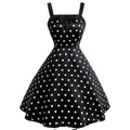 Polka Dot Print Vintage Dress variant CJNSSYLY08805-Black-XXL|CJNSSYLY08805-Black-L|CJNSSYLY08805-Black-M|CJNSSYLY08805-Black-S|CJNSSYLY08805-Black-XL
