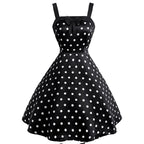 Polka Dot Print Vintage Dress variant CJNSSYLY08805-Black-XXL|CJNSSYLY08805-Black-L|CJNSSYLY08805-Black-M|CJNSSYLY08805-Black-S|CJNSSYLY08805-Black-XL