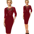 Elegant Boutique Lace Dress variant CJNS104345701AZ|CJNS104345702BY|CJNS104345703CX|CJNS104345704DW|CJNS104345705EV|CJNS104345706FU