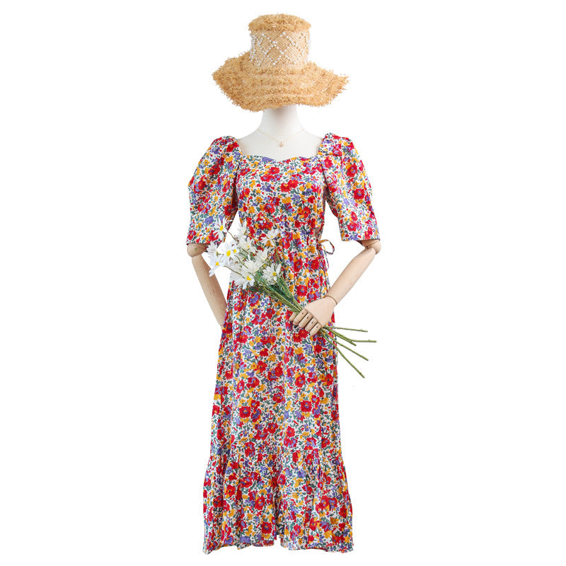 Cotton Printed Floral Dress Summer photo 5