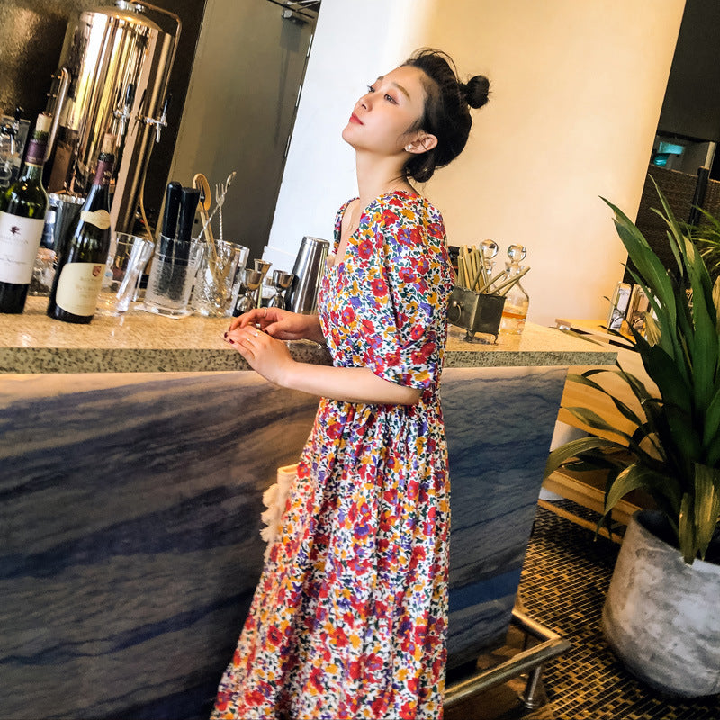 Cotton Printed Floral Dress Summer photo 1