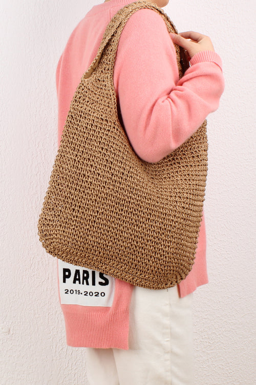 Leisure One Shoulder Straw Woven Bag photo 1