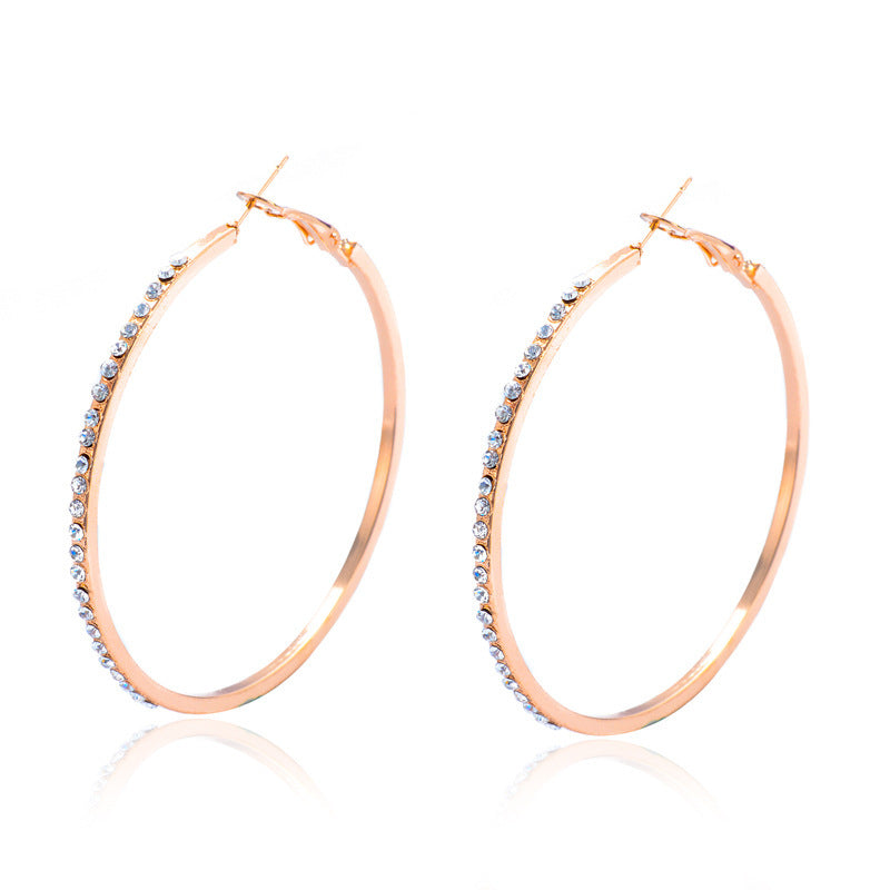 Street Exaggerated Geometric Diamond Earrings photo 4