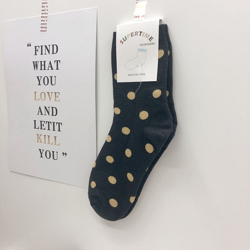 Mid-length Tube Polka Dot Socks variant CJWZ106514511KP