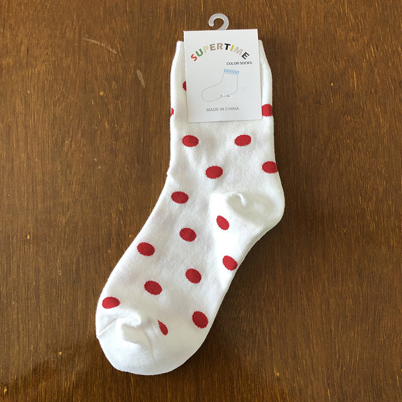 Mid-length Tube Polka Dot Socks variant CJWZ106514508HS