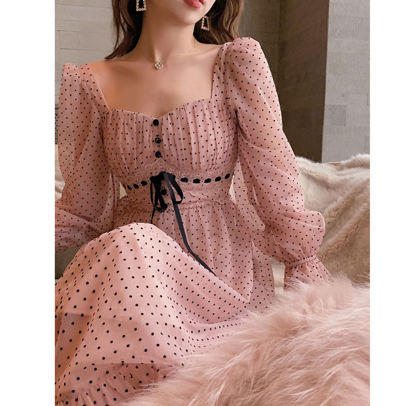 Polka Dot Mesh Dress photo 2