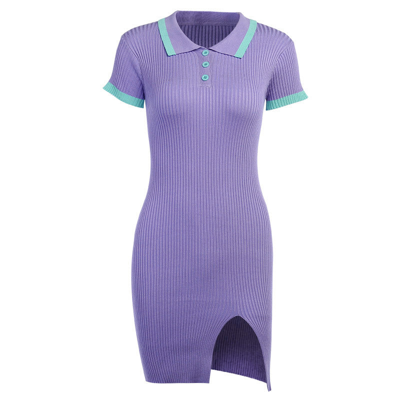 Ribbed Mini Dress Collar photo 4