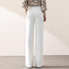 White Wide Leg Pants High Waist Korean Loose Straight Leg photo 3