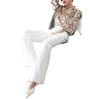 White Wide Leg Pants High Waist Korean Loose Straight Leg photo 1