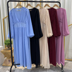 High-density Double Chiffon Simple Elegant Muslim Dress photo 1