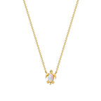 S925 Sterling Silver Ins Necklace Turtle Opel Jewelry Choker variant CJLX109096202BY