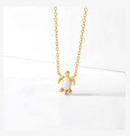 S925 Sterling Silver Ins Necklace Turtle Opel Jewelry Choker photo 3