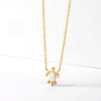 S925 Sterling Silver Ins Necklace Turtle Opel Jewelry Choker photo 4