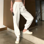 White Pants Loose Thin Waist Sports High Waist Casual Health variant CJYD109671701AZ