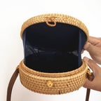 Popular Rattan Bag Round Beach Shoulder Straw photo 3