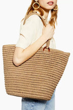 Simple One-shoulder Portable Beach Bag Knitting photo 4