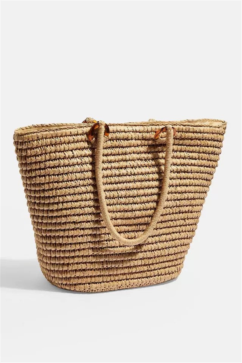 Simple One-shoulder Portable Beach Bag Knitting photo 2