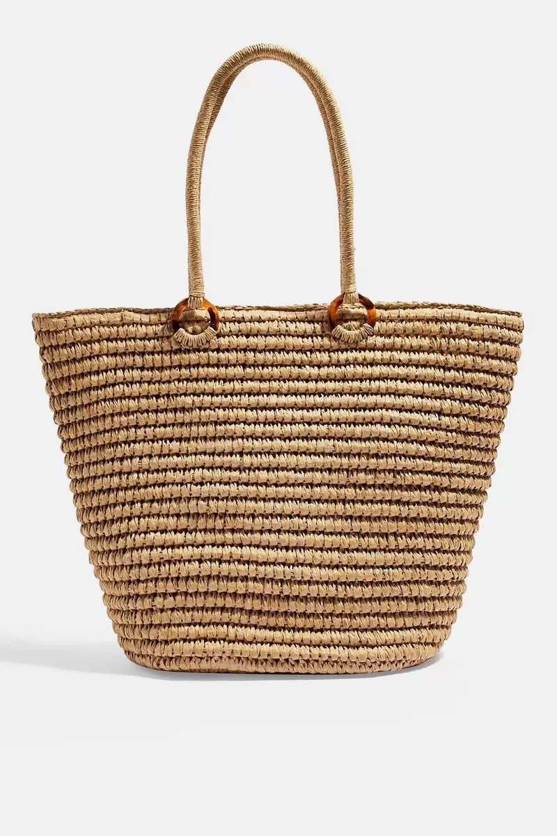 Simple One-shoulder Portable Beach Bag Knitting photo 3