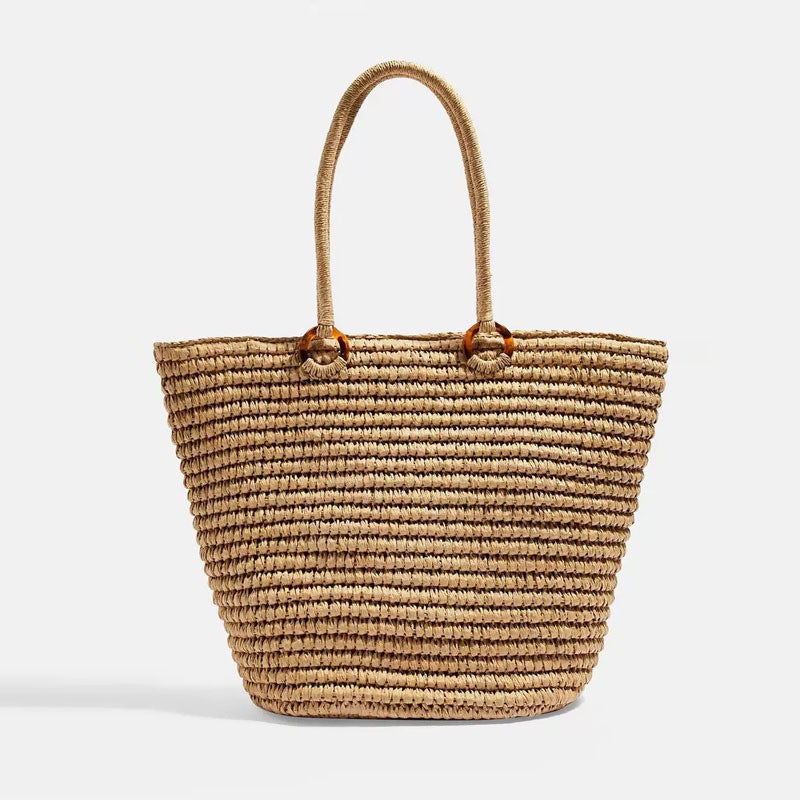 Simple One-shoulder Portable Beach Bag Knitting variant CJNS109938201AZ