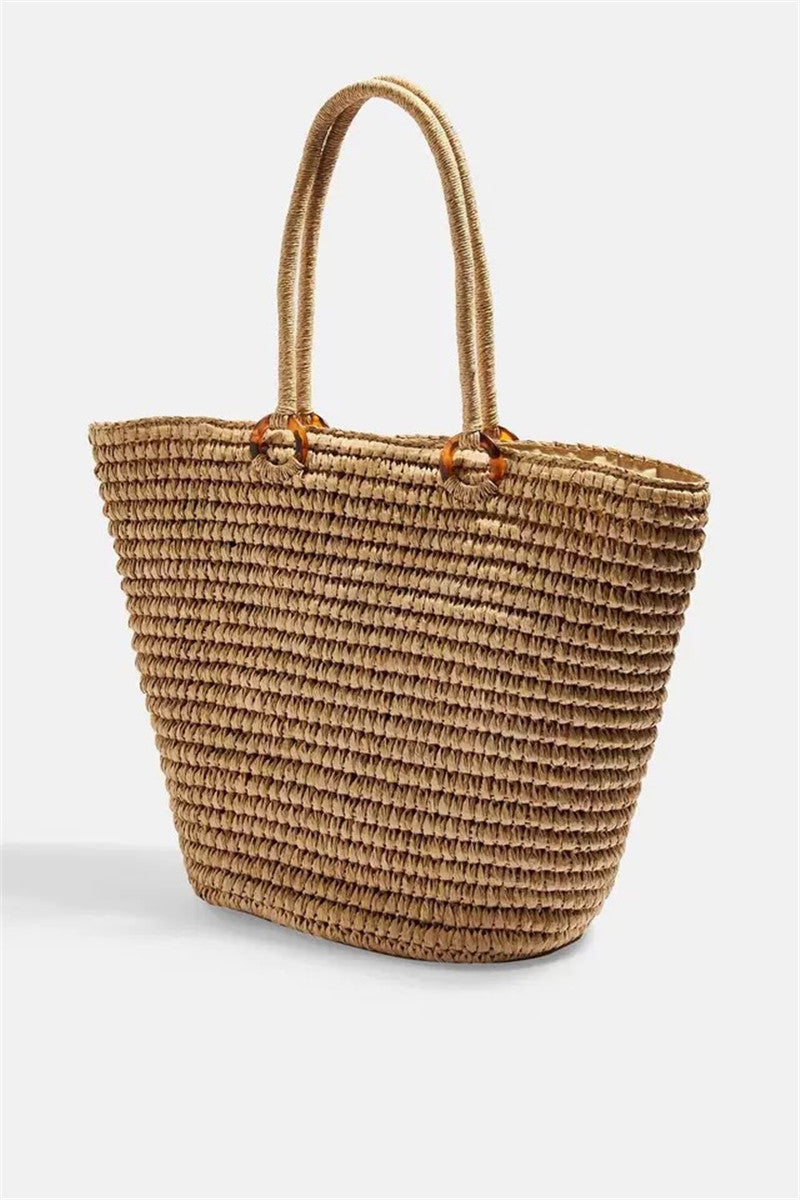 Simple One-shoulder Portable Beach Bag Knitting photo 1