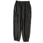 Cargo Pants Elastic High Waist Cropped Trousers Casual variant CJYD110503101AZ|CJYD110503102BY|CJYD110503103CX|CJYD110503104DW|CJYD110503105EV