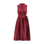 Dies Midi Dress Casual Sleeveless Belt photo 4