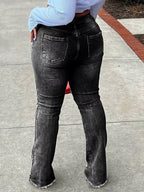 Ripped Knee Flare Jeans (10)