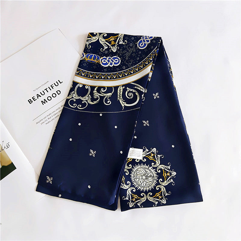 Silk Scarf Long Spring Autumn Double-sided Dual-use photo 4