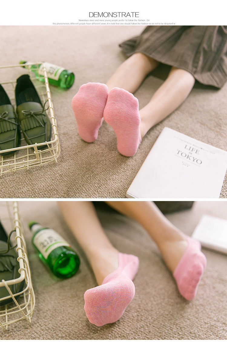 Solid Color Socks Low Cut Shallow Mouth Leisure Boat photo 3