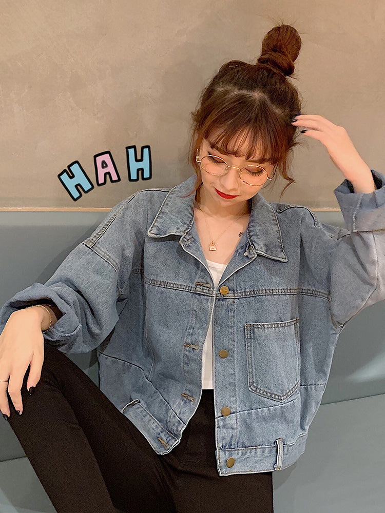 Loose All-match Tooling Denim Jacket Port Retro Short Trend photo 2