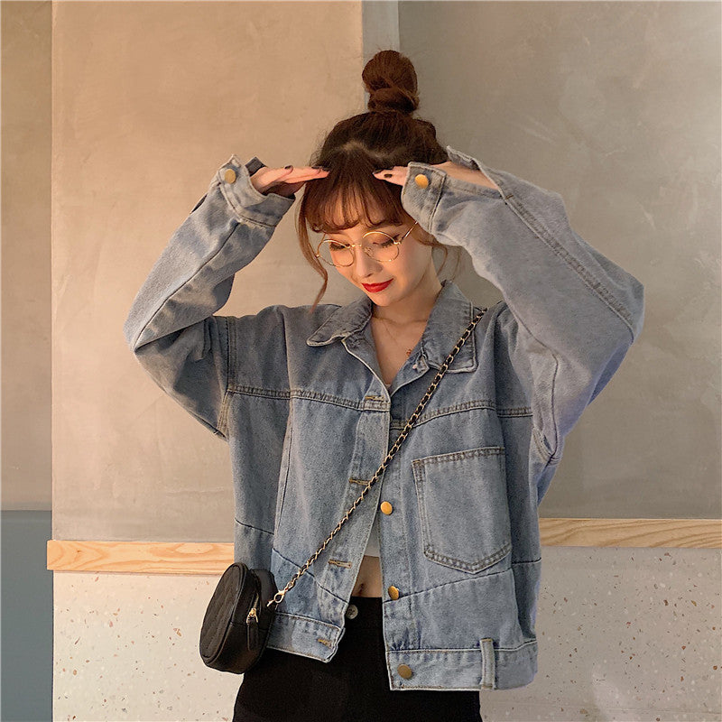 Loose All-match Tooling Denim Jacket Port Retro Short Trend photo 1