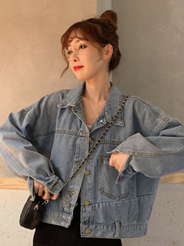 Loose All-match Tooling Denim Jacket Port Retro Short Trend photo 3