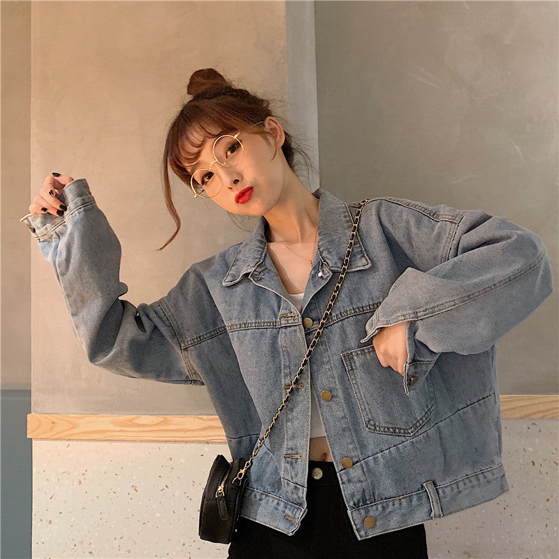 Loose All-match Tooling Denim Jacket Port Retro Short Trend photo 4