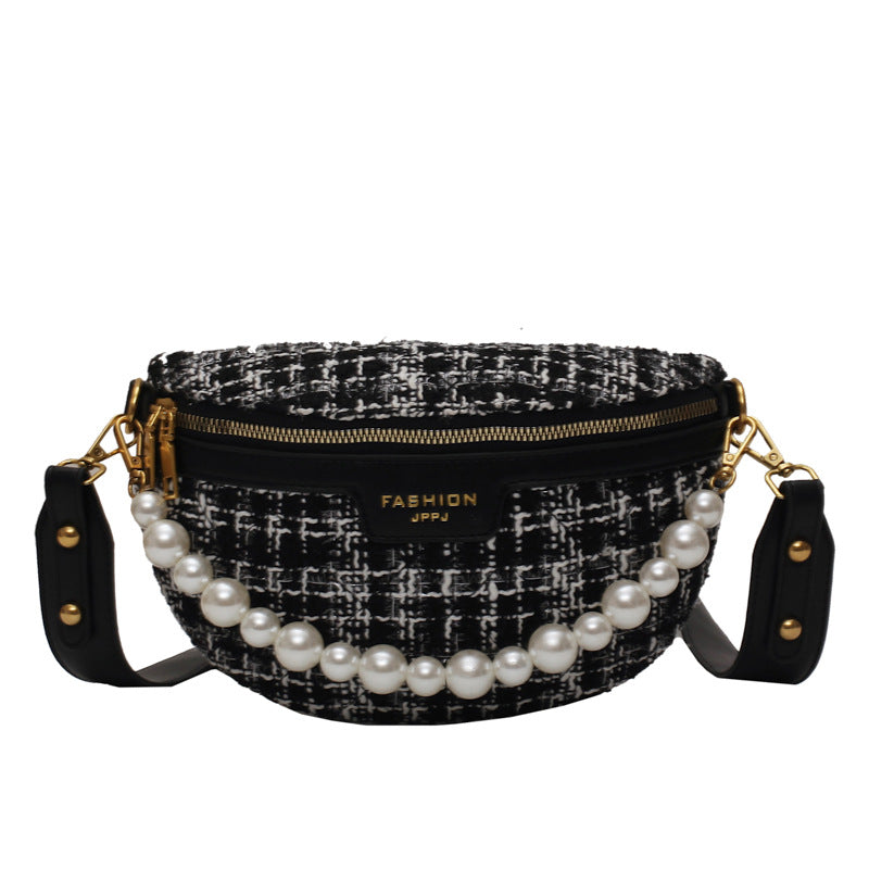 Contrast Pearl Wide Shoulder Strap Bag photo 1
