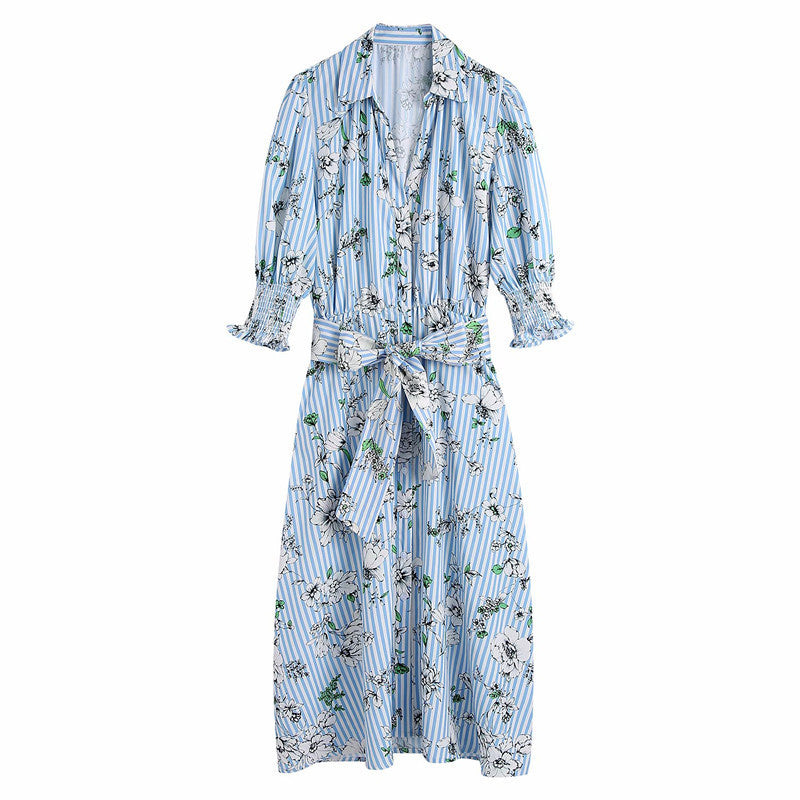 Summer Printed Shirt Dress photo 1