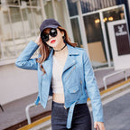 Leather Jacket Korean Slim Motorcycle photo 4