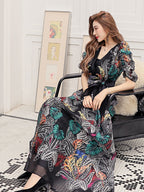 V-neck Floral Swing Dress photo 6