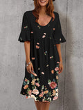 Half Sleeve Elegant Dress Printed Loose Midi variant CJLY115389901AZ|CJLY115389902BY|CJLY115389903CX|CJLY115389904DW|CJLY115389905EV|CJLY115389906FU