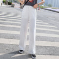 Wide Leg Pants Summer Casual Straight Leg Trousers variant CJKT115600301AZ|CJKT115600302BY|CJKT115600303CX|CJKT115600304DW|CJKT115600305EV|CJKT115600306FU