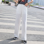 Wide Leg Pants Summer Casual Straight Leg Trousers variant CJKT115600301AZ|CJKT115600302BY|CJKT115600303CX|CJKT115600304DW|CJKT115600305EV|CJKT115600306FU