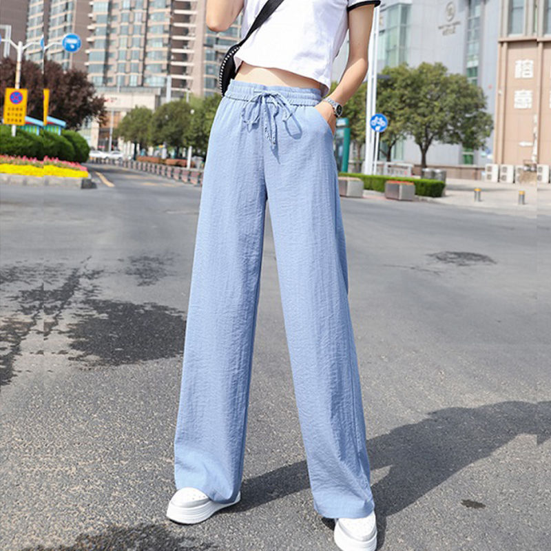 Wide Leg Pants Summer Casual Straight Leg Trousers photo 1